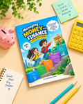 Cover of Managing Money and Finance, a kids activity book for ages 8+